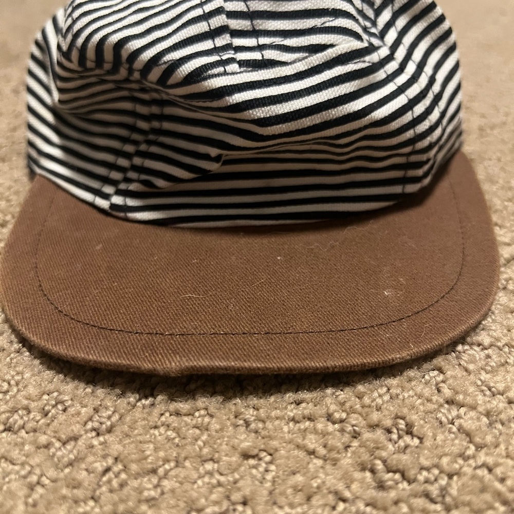 Striped Black and White Kids Hat - Picture 2 of 7